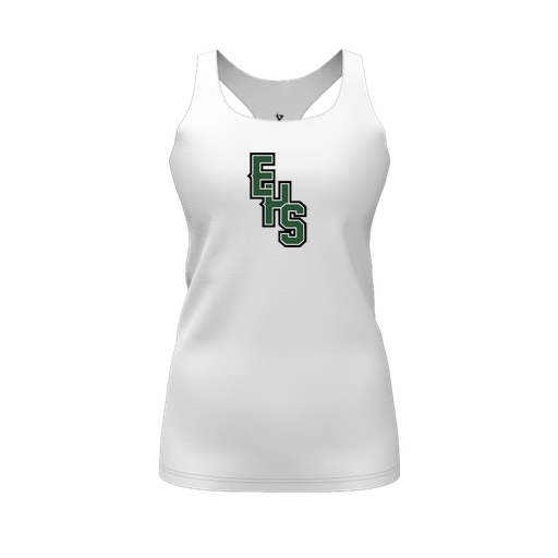 [CUS-DFW-RCBK-PER-WHT-FYS-LOGO2] Racerback Tank Top (Female Youth S, White, Logo 2)