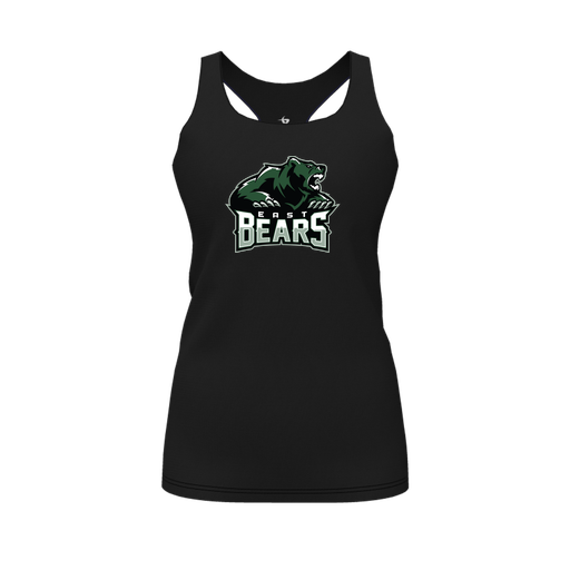 [CUS-DFW-RCBK-PER-BLK-FYS-LOGO1] Decker Racerback Tank Top (Female Youth S, Black, Logo 1)
