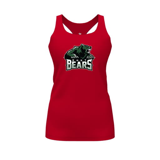 [CUS-DFW-RCBK-PER-RED-FYS-LOGO1] Racerback Tank Top (Female Youth S, Red, Logo 1)