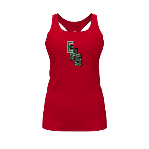 [CUS-DFW-RCBK-PER-RED-FYS-LOGO2] Racerback Tank Top (Female Youth S, Red, Logo 2)