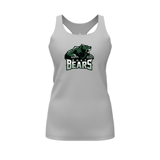 [CUS-DFW-RCBK-PER-GRY-FYS-LOGO1] Racerback Tank Top (Female Youth S, Gray, Logo 1)
