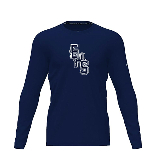 [CUS-DRIF-TEES-PER-CNK-LSL-NVY-YXS-LOGO2] Dri Fit Performance T-Shirt (Youth XS, Navy, Logo 2, Long Sleeve)