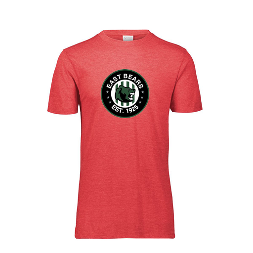 [FTSCUBRD-YS-LOGO3] Decker Youth Tri-Blend T-Shirt - Short Sleeve (Youth S, Red, Logo 3)