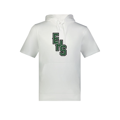 [6871.005.S-LOGO2] Men's Dri Fit Short Sleeve Hoodie (Adult S, White, Logo 2)