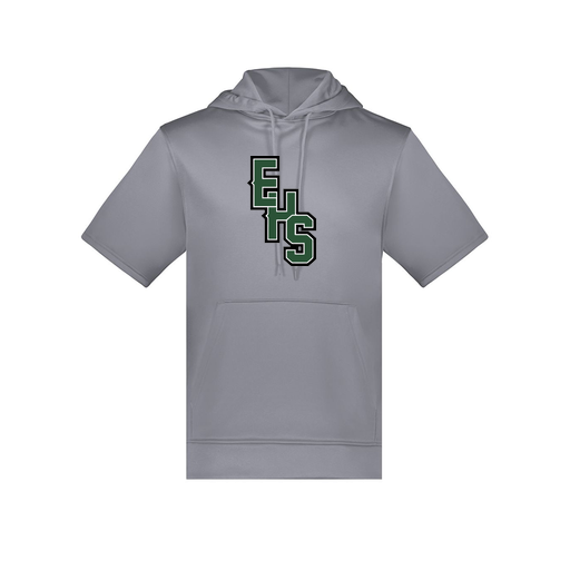[6871.059.S-LOGO2] Men's Dri Fit Short Sleeve Hoodie (Adult S, Gray, Logo 2)