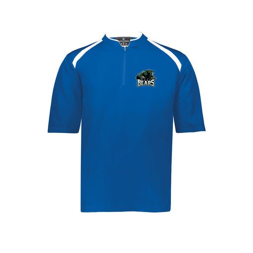 [229581-AS-RYL-LOGO1] Men's Dugout Short Sleeve Pullover (Adult S, Royal, Logo 1)