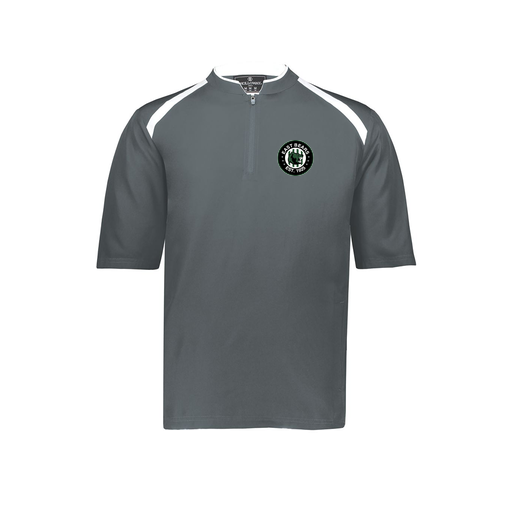 [229681-YS-GRY-LOGO3] Youth Dugout Short Sleeve Pullover (Youth S, Gray, Logo 3)
