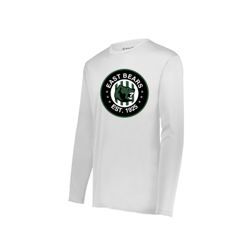 [222822.005.XS-LOGO3] Men's LS Smooth Sport Shirt (Adult XS, White, Logo 3)