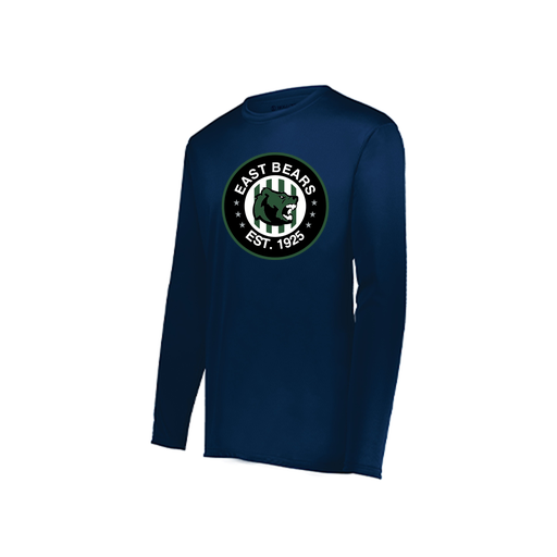 [222822.065.XS-LOGO3] Men's LS Smooth Sport Shirt (Adult XS, Navy, Logo 3)