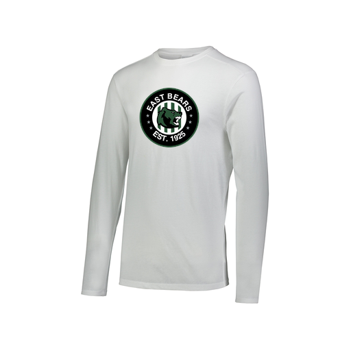 [FTLCUBWH-AXS-LOGO3] Decker Men's Tri-Blend T-Shirt - Long Sleeve (Adult XS, White, Logo 3)