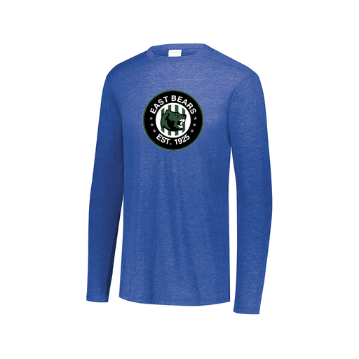 [FTLCUBRY-AXS-LOGO3] Decker Men's Tri-Blend T-Shirt - Long Sleeve (Adult XS, Royal, Logo 3)