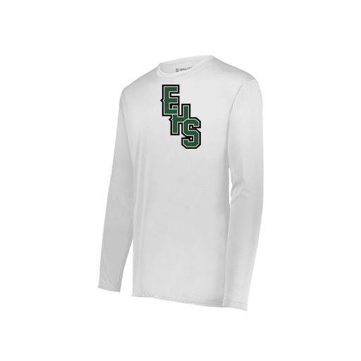 [222823.005.S-LOGO2] Youth LS Smooth Sport Shirt (Youth S, White, Logo 2)