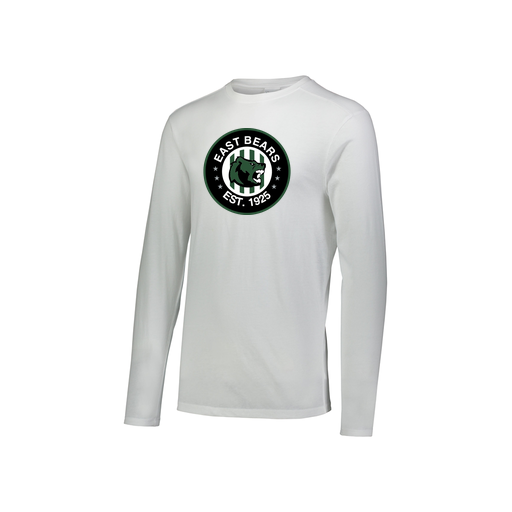 [FTLCUBWH-YS-LOGO3] Decker Youth Tri-Blend T-Shirt - Long Sleeve (Youth S, White, Logo 3)