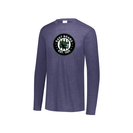 [FTLCUBNV-YS-LOGO3] Decker Youth Tri-Blend T-Shirt - Long Sleeve (Youth S, Navy, Logo 3)