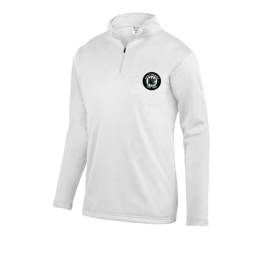 [FOLQFFWH-YS-LOGO3] Decker Youth FlexFleece 1/4 Zip (Youth S, White, Logo 3)