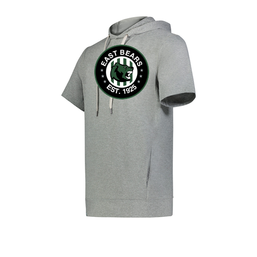 [222605-SIL-YS-LOGO3] YOUTH VENTURA SOFT KNIT SHORT SLEEVE HOODIE (Youth S, Silver, Logo 3)