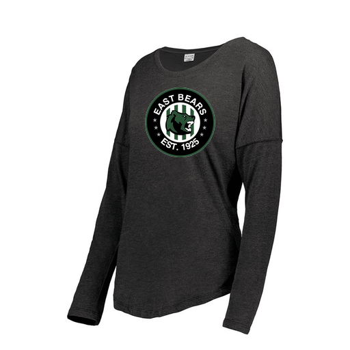 [FTLCUBBK-FAS-LOGO3] Decker Women's Tri-Blend T-Shirt - Long Sleeve (Female Adult S, Black, Logo 3)