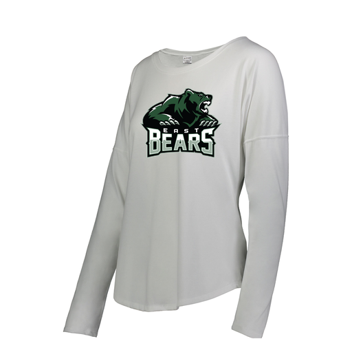 [FTLCUBWH-FAS-LOGO1] Decker Women's Tri-Blend T-Shirt - Long Sleeve (Female Adult S, White, Logo 1)