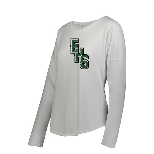 [FTLCUBWH-FAS-LOGO2] Decker Women's Tri-Blend T-Shirt - Long Sleeve (Female Adult S, White, Logo 2)