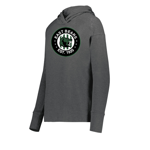 [222798-GRY-FAXS-LOGO3] Ladies Ventura Thin Knit Hoodie (Female Adult XS, Gray, Logo 3)